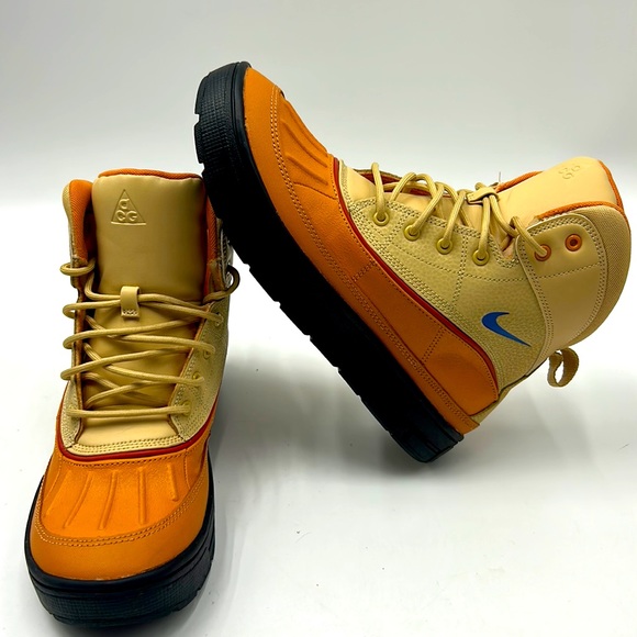 NIKE ACG WOODSIDE 2 ll BOOT YOUTH 7 WOMEN SIZE 8.5 TAN ORANGE LACE UP BOOT - Picture 1 of 12